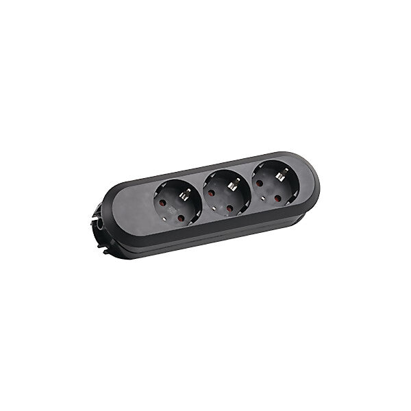 BACHMANN Tischsteckdose 3f. ohne Zuleitung, sw 385.170